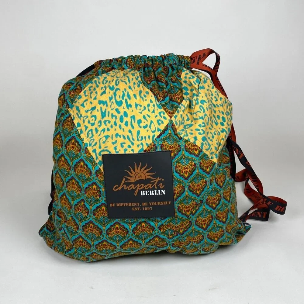 Chapati Berlin Drawstring Backpack Lightweight Colorful Travel Beach School
